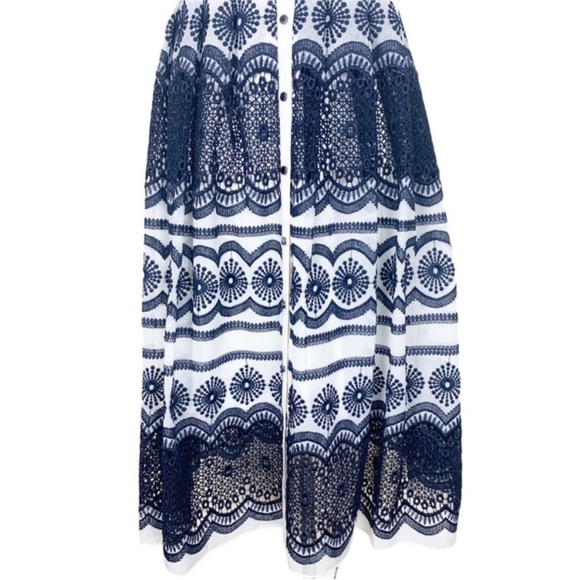 Katherine Kelly Navy lace and white dress size 4 - Picture 6 of 9